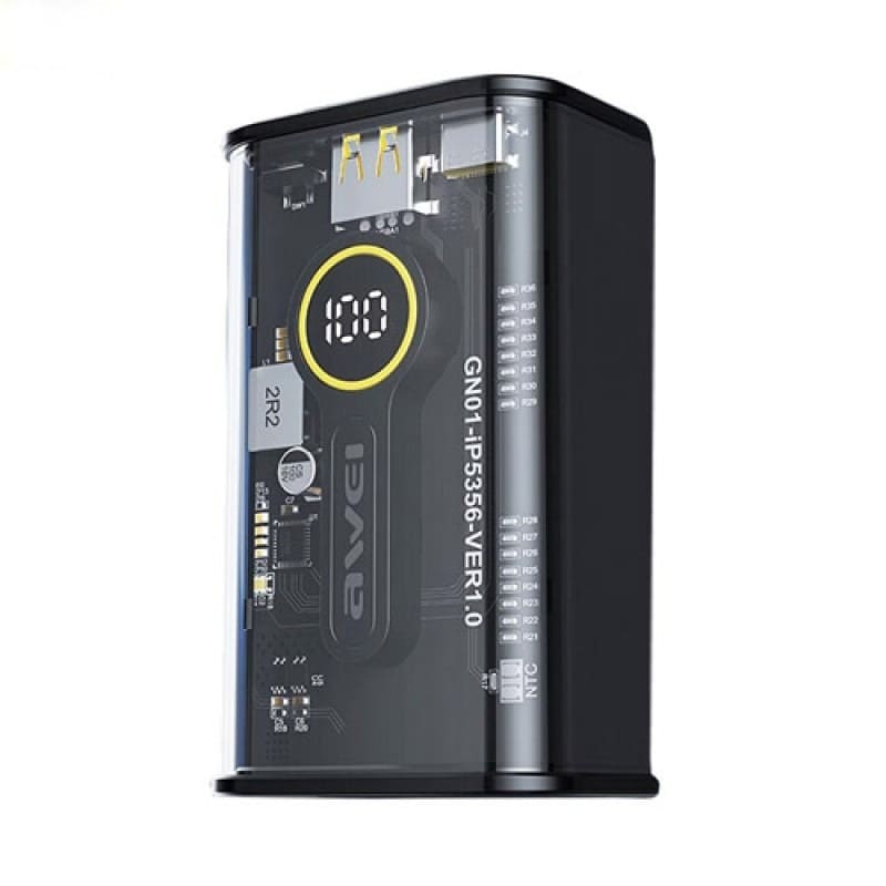 Awei P165K 10000mAh 22.5W Transparent Digital Display Fast Charging Power Bank