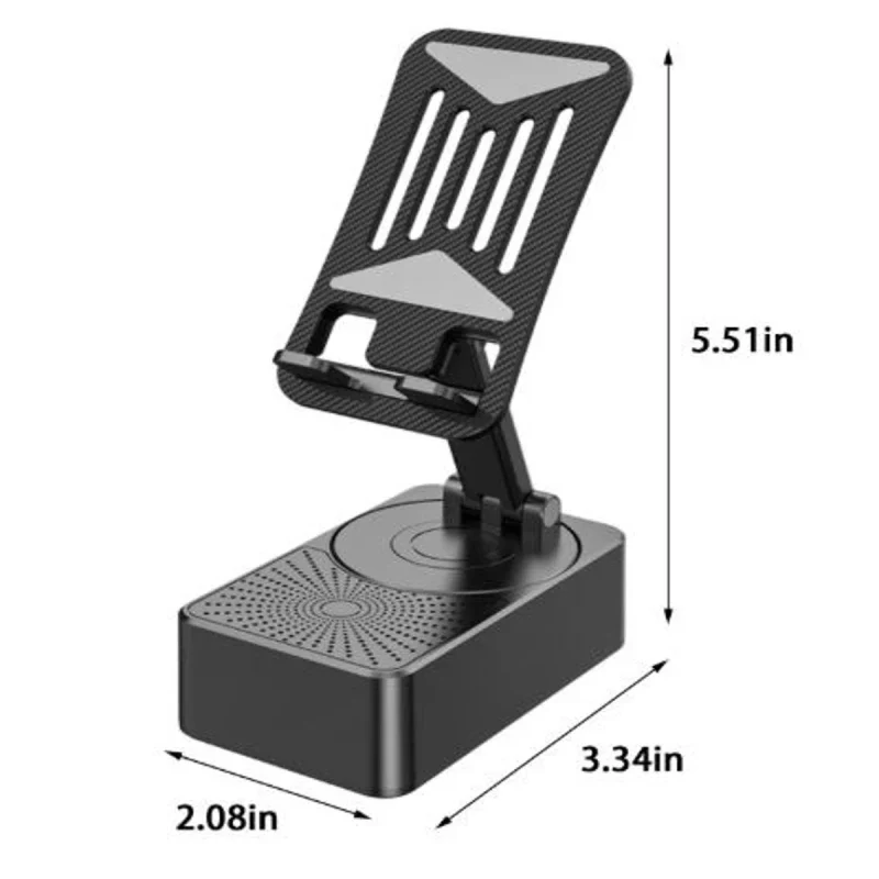 3-in-1 Portable Foldable Mobile Phone Holder with Bluetooth 5.3 Speaker
