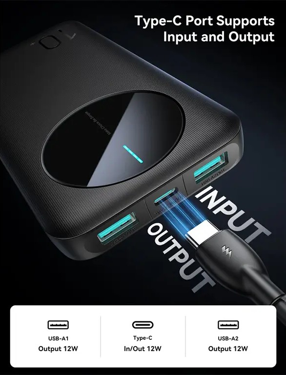 Joyroom JR-PBF12 10000mAh 2.4A LED Indicator Portable Power Bank