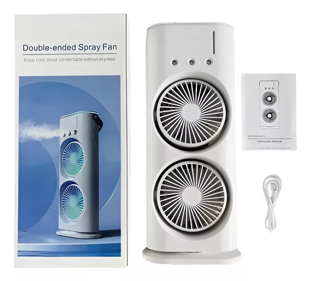 FADIUMS Portable Light Humidifier Double-Ended Spray Fan with 600ml Water Tank