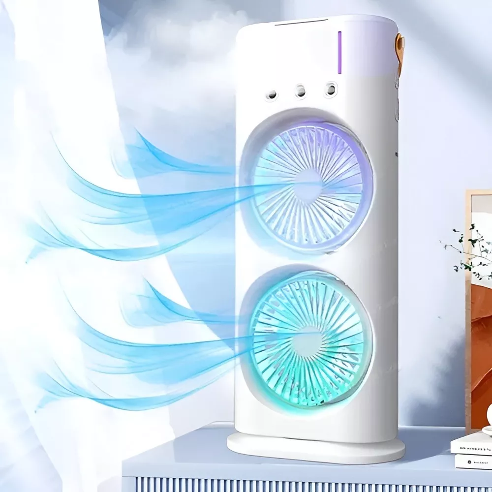 FADIUMS Portable Light Humidifier Double-Ended Spray Fan with 600ml Water Tank
