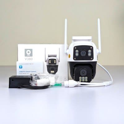 V380 Dual Lens 8MP 4G/Wi-Fi PTZ Outdoor Waterproof Security Camera