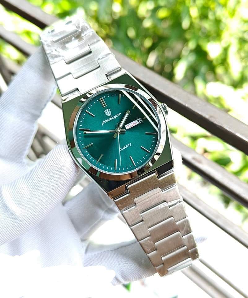 POEDAGAR 930 Luxury Luminous Men's Quartz Watch with Stainless Steel Band & Butterfly Lock