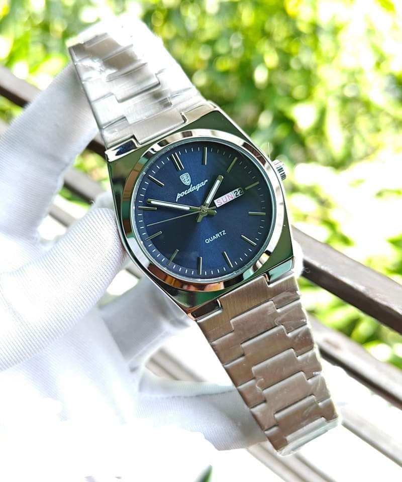 POEDAGAR 930 Luxury Luminous Men's Quartz Watch with Stainless Steel Band & Butterfly Lock