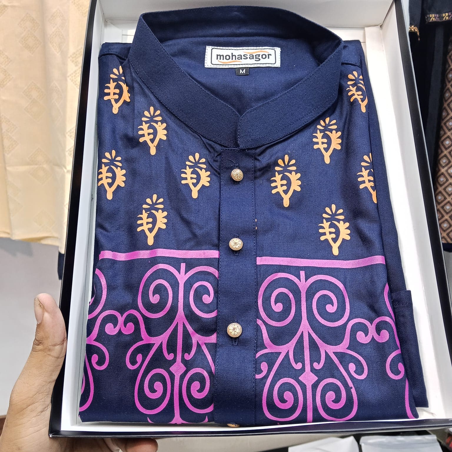 Premium Imported Cotton Panjabi for Men with Exclusive Unique Design and Luxury Show Buttons