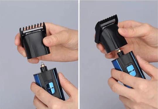 Kemei KM-6330 3-in-1 Rechargeable Professional Electric Hair Trimmer, Shaver and Nose Clipper Kit