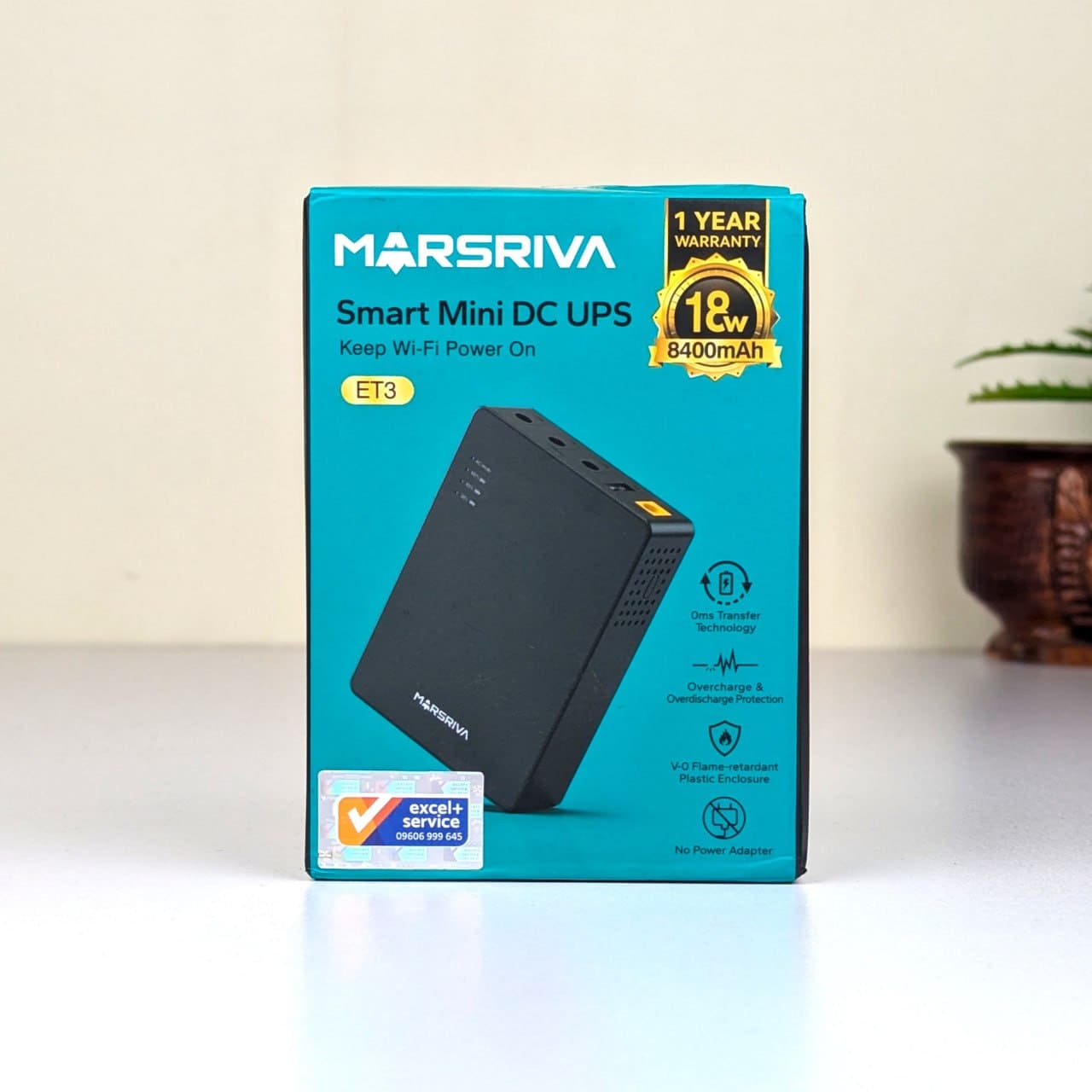 Marsriva ET3 Smart Mini UPS - Router & CCTV Backup