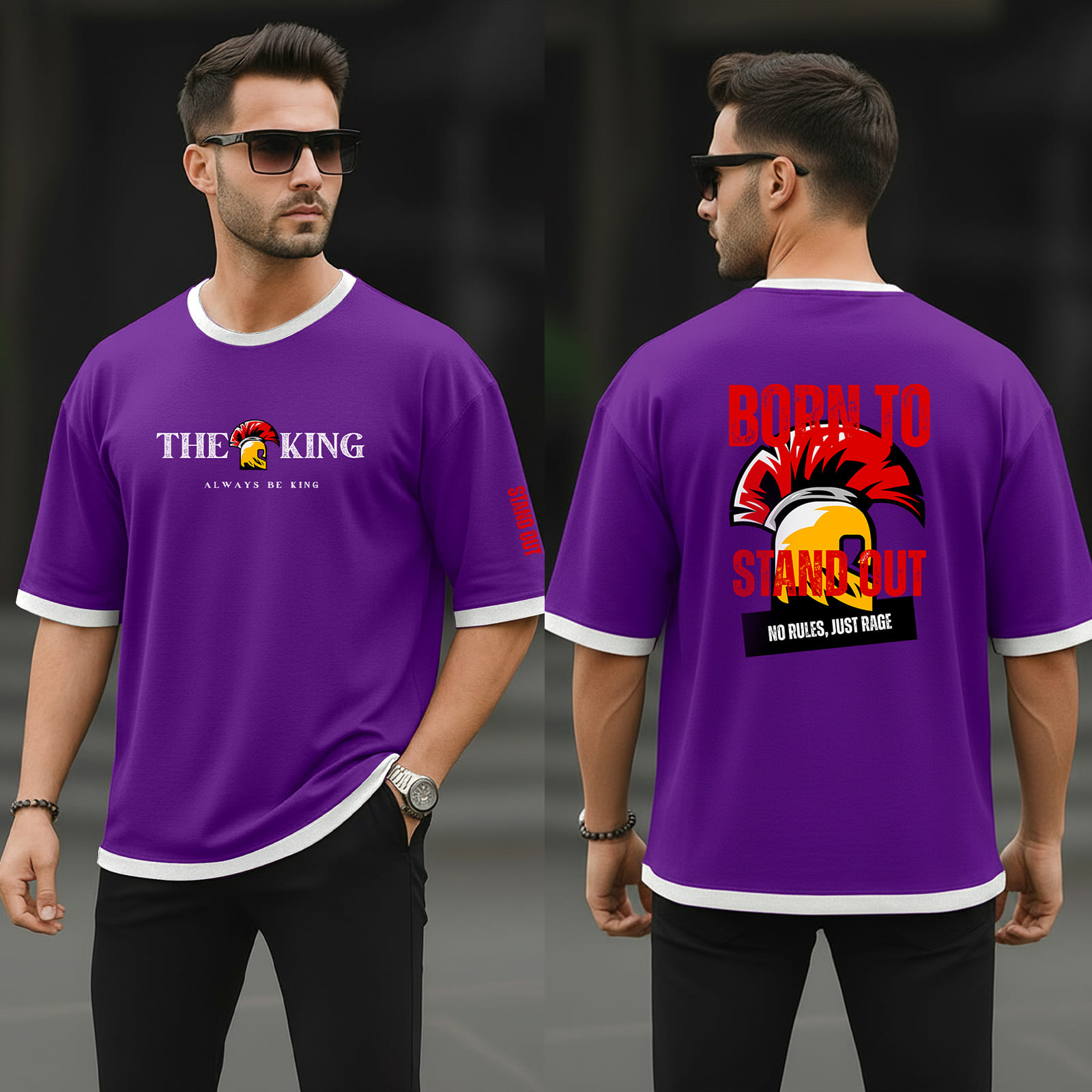 Premium Oversized Drop Shoulder T-shirt - 160 GSM Breathable Mash Fabric