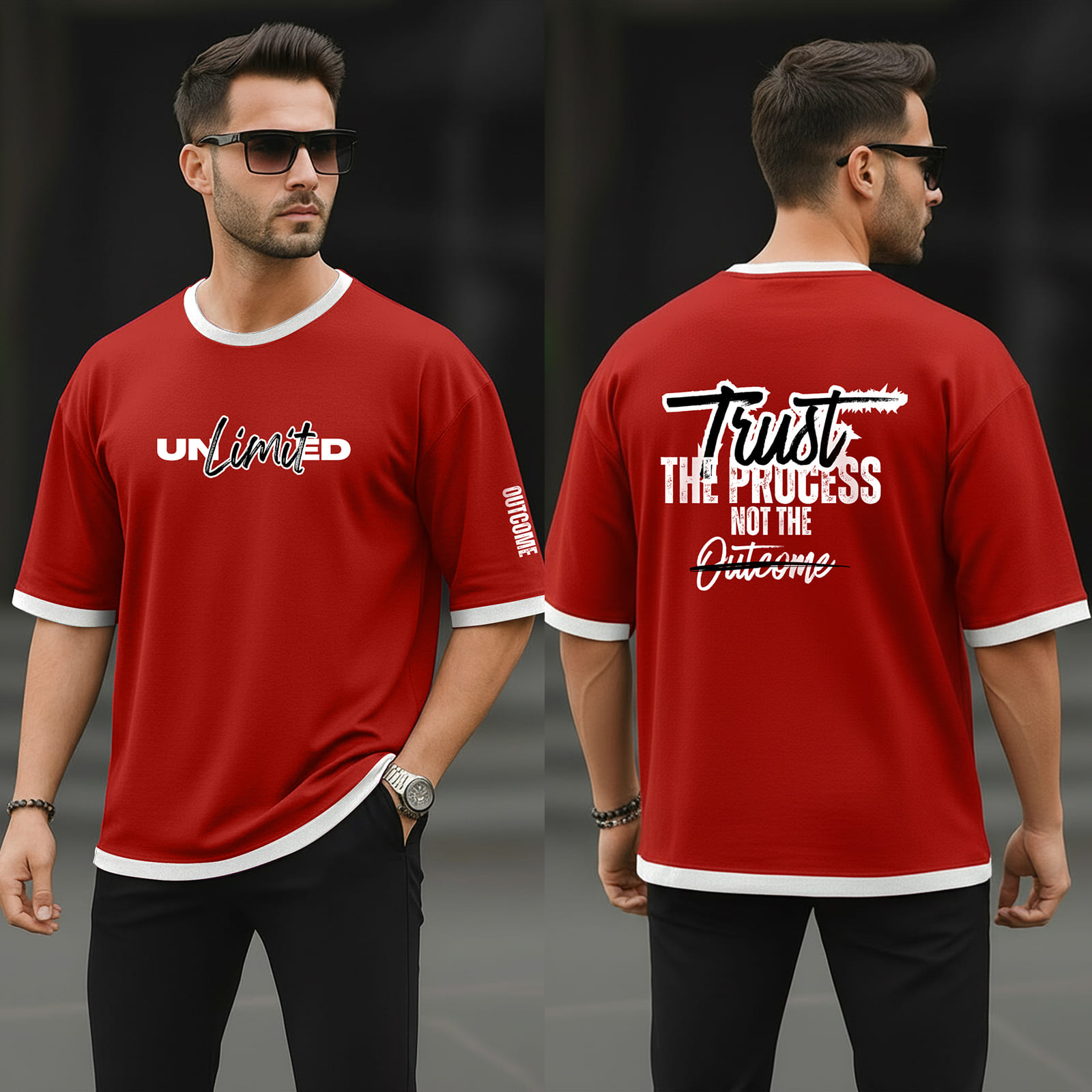 Premium Oversized Drop Shoulder T-shirt - 160 GSM Breathable Mash Fabric
