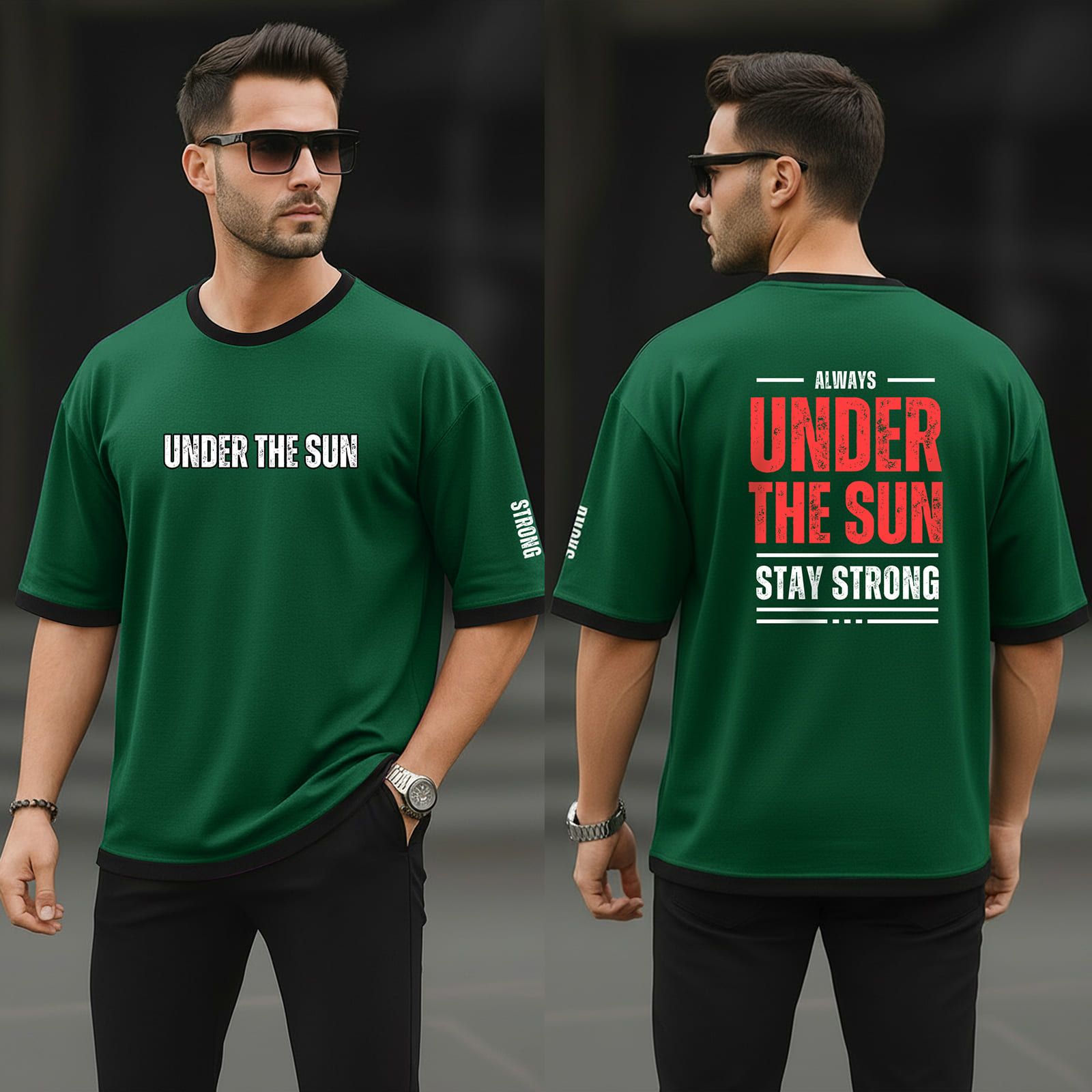 Premium Oversized Drop Shoulder T-shirt - 160 GSM Breathable Mash Fabric