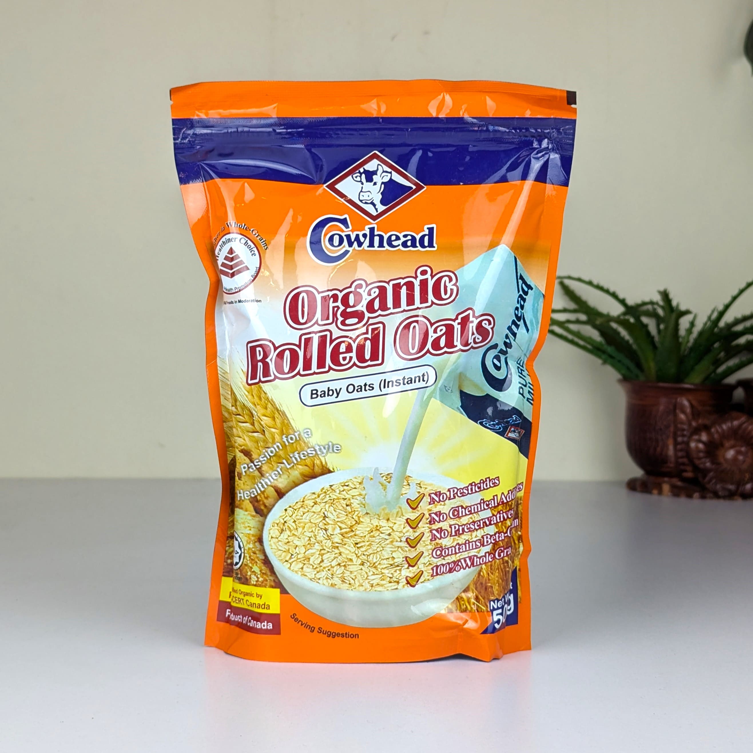 Ultimate Healthy Breakfast Combo: 3x Cowhead Organic Rolled Oats + FREE 250ml Natural Honey