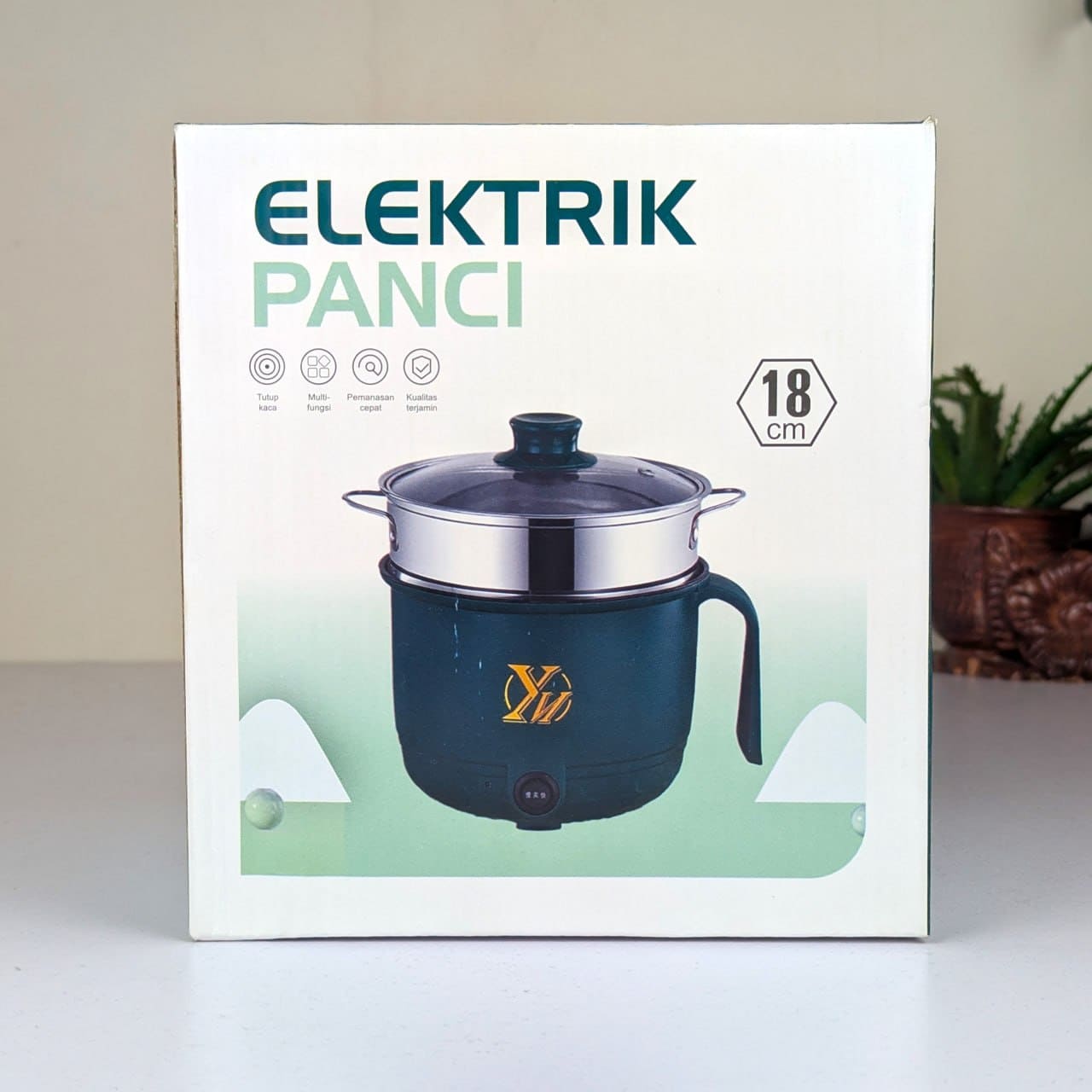 Mini Electric Non-stick Cooking Pot - 1.8L Multi-Functional Electric Cooker (600W)