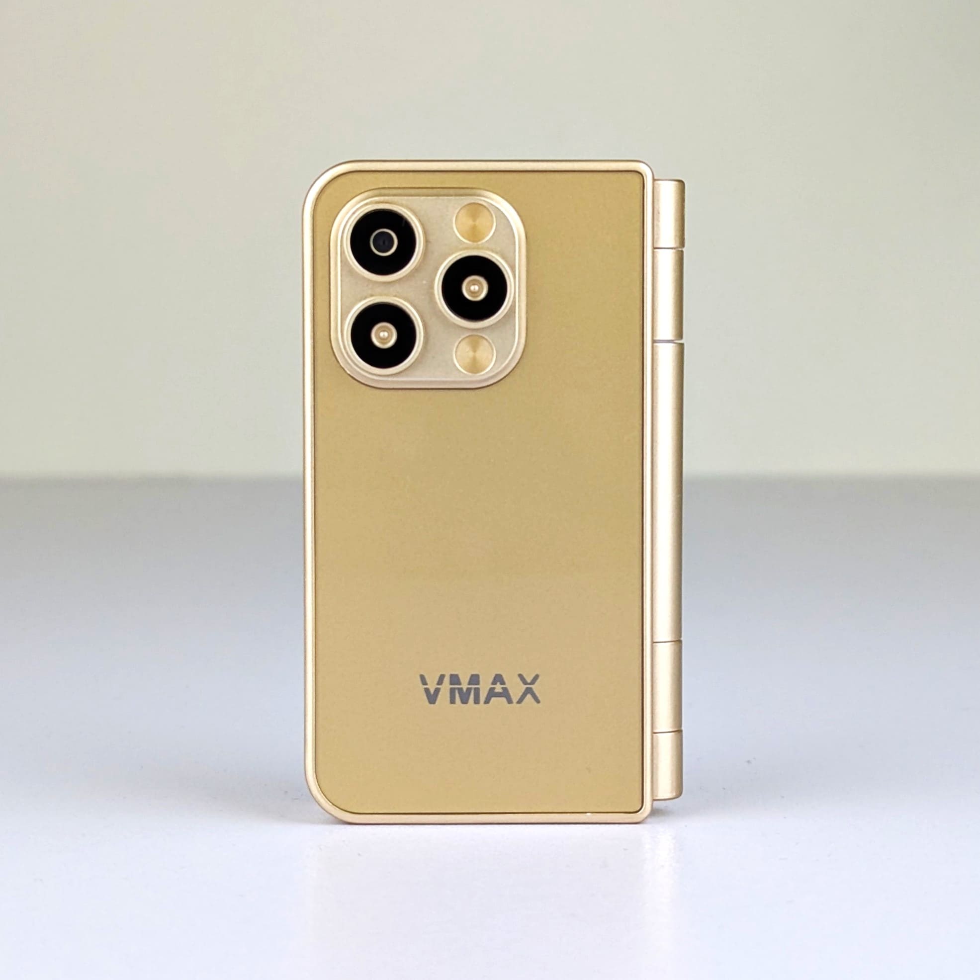Vmax v72 Flip Dual Display Folding Phone - Gold Edition (2500mAh Battery)