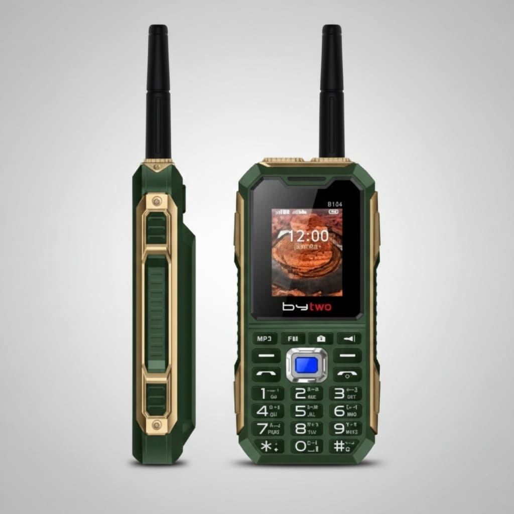 Bytwo B104 Antenna Power Bank Phone - 5200mAh Battery & Loud Speaker