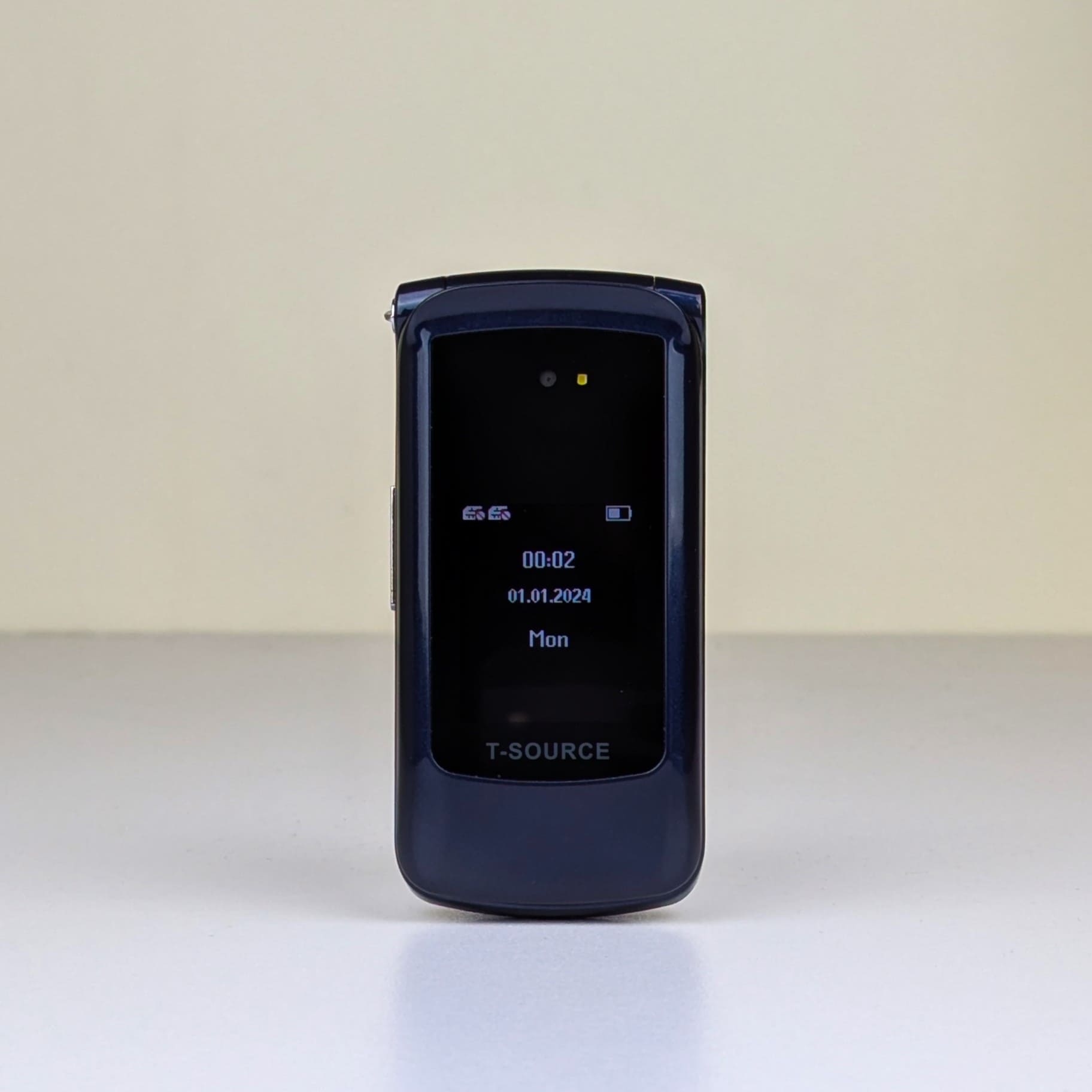 T-Source T203 Dual Display Folding Mobile Phone (Blue) - 1 Year Official Warranty
