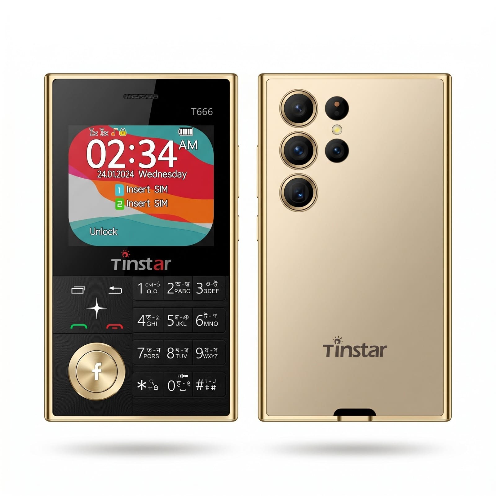 Tinstar T666 Ultra-Slim Card Phone - Dual SIM