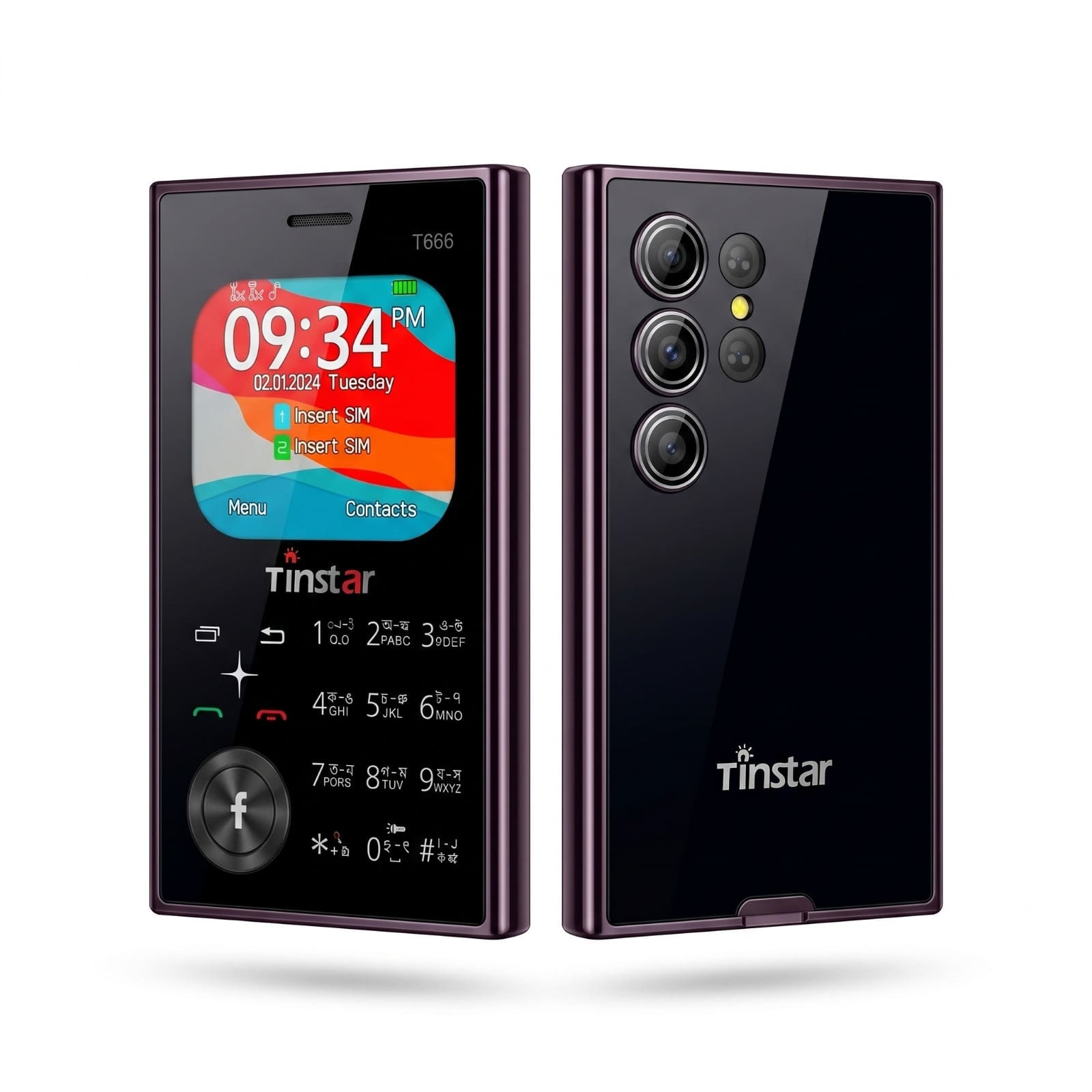 Tinstar T666 Ultra-Slim Card Phone - Dual SIM