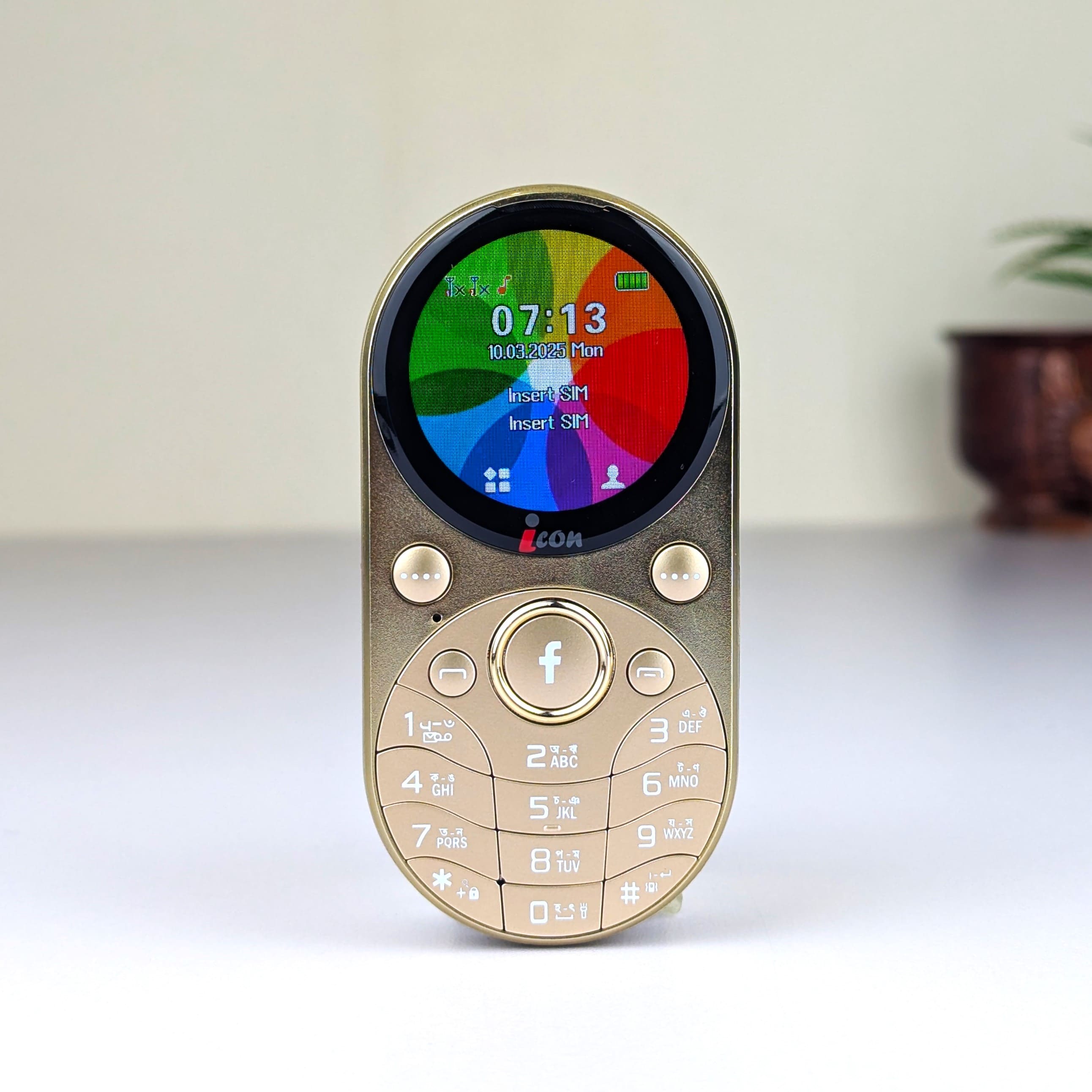 iCon i202 Magic Mini Phone - Round Display, Magic Voice & Type-C Charging