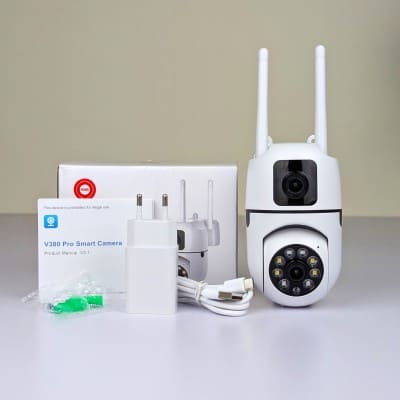V380 Pro SQ21-L Mini Indoor PTZ Dual Lens WiFi Security Camera 4MP HD