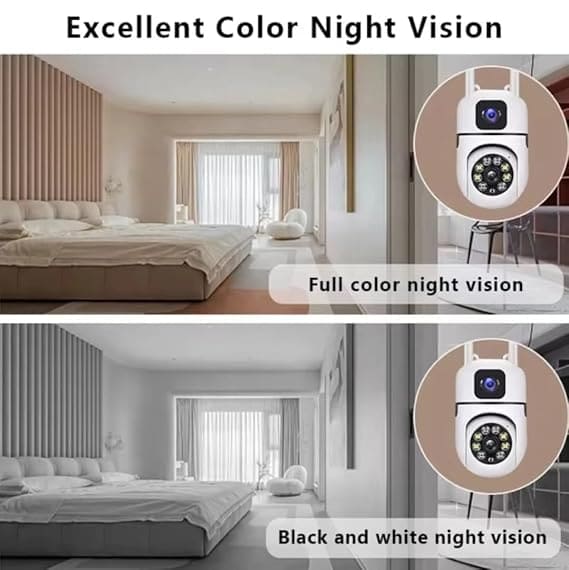 V380 Pro SQ21-L Mini Indoor PTZ Dual Lens WiFi Security Camera 4MP HD