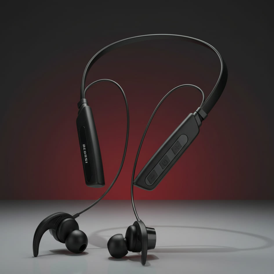 Recrsi Neckband Headphone NY25 with 18 Hours Playback Time