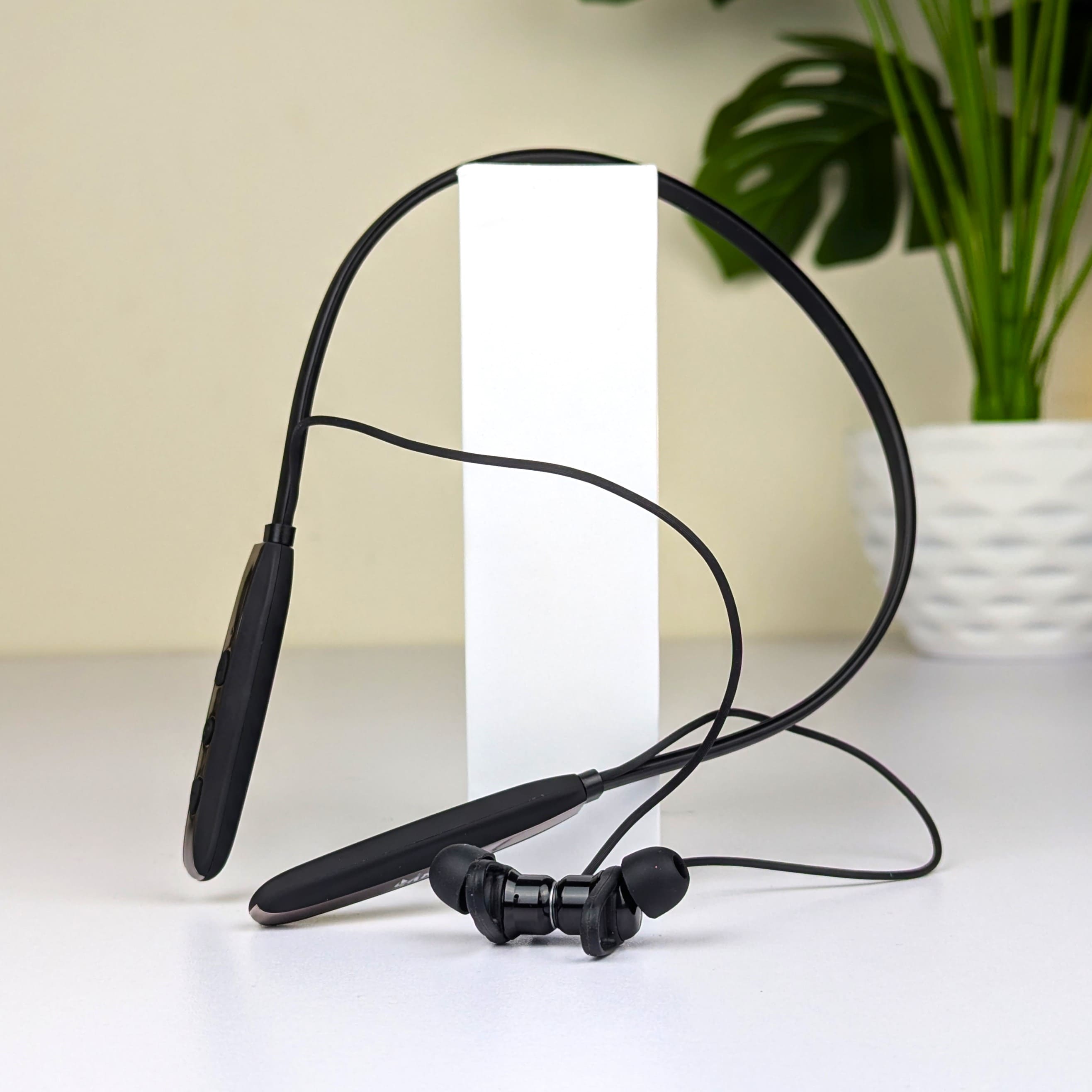 Max MX-76 Bluetooth Hanging Neckband Headphone with 5 Voice Modes