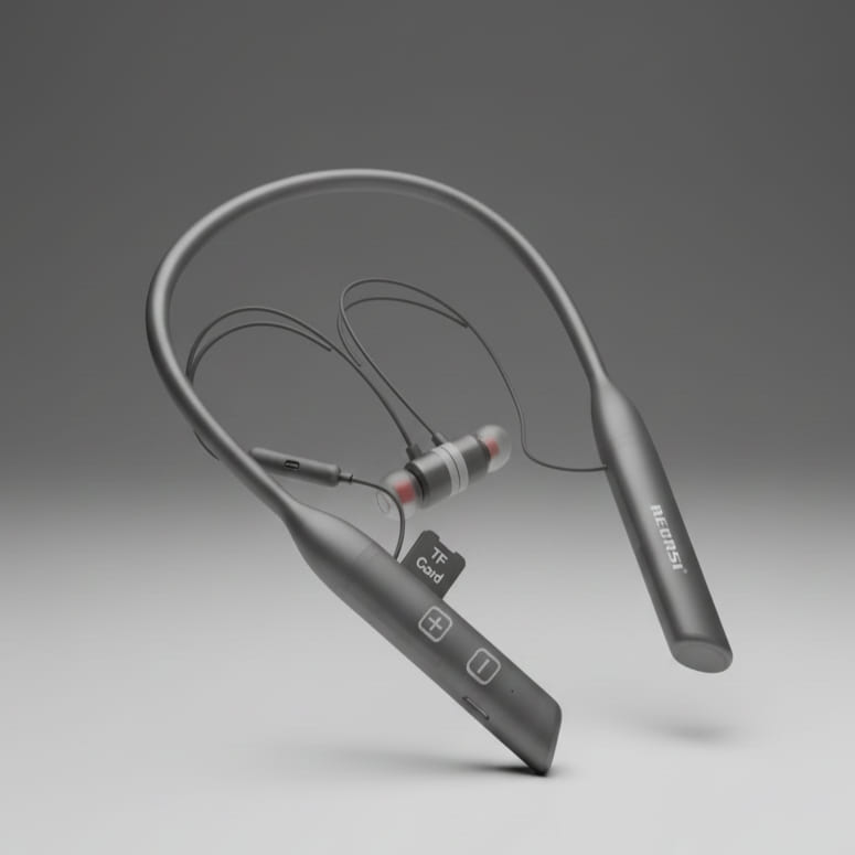 RECRSI RE-NY028 Hanging Neckband Earphone with 32 Hours Music Time