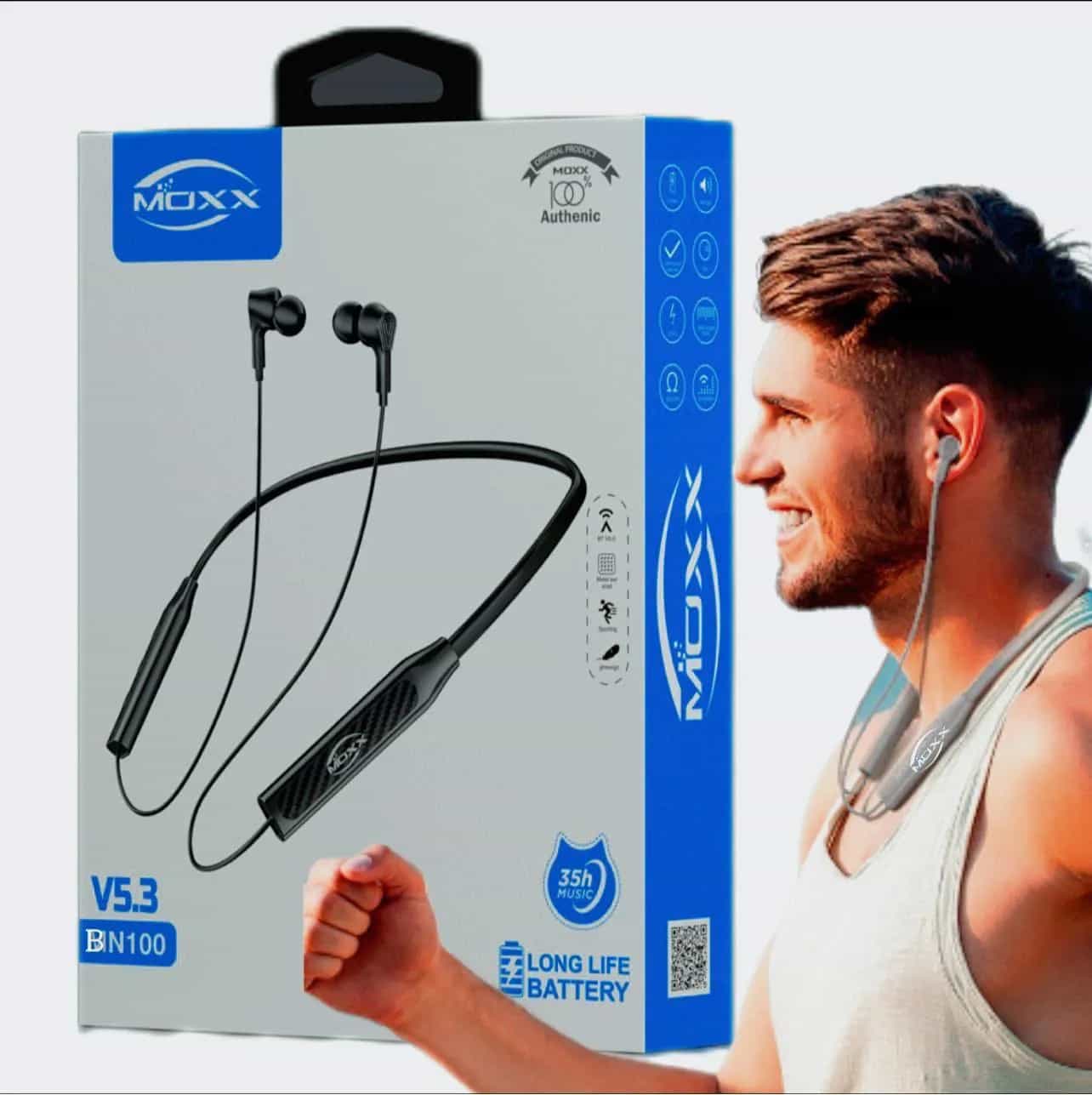 MOXX Wireless Neckband BN-100 with 35 Hours Playback Time