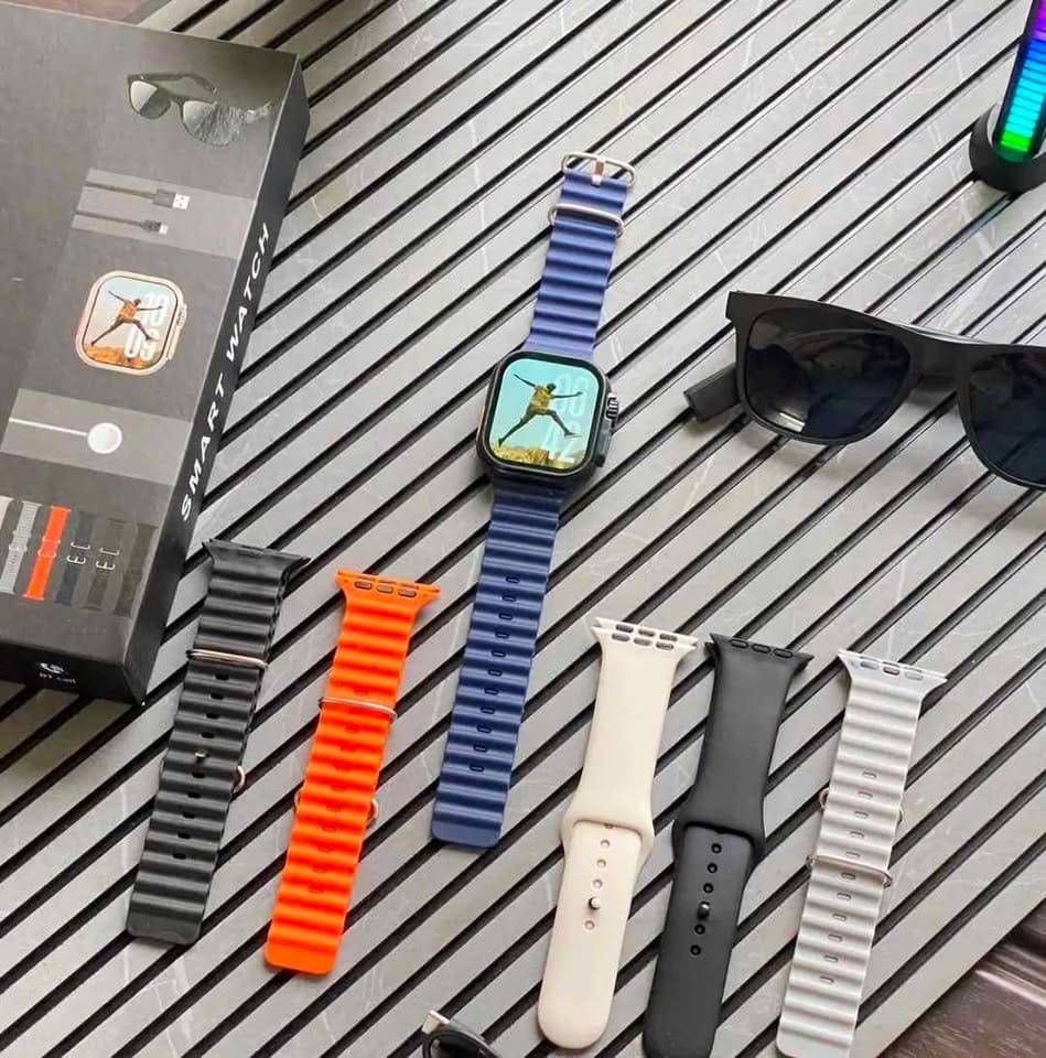 LAXASFIT Smartwatch Set with Smart Sunglasses & 6 Interchangeable Straps