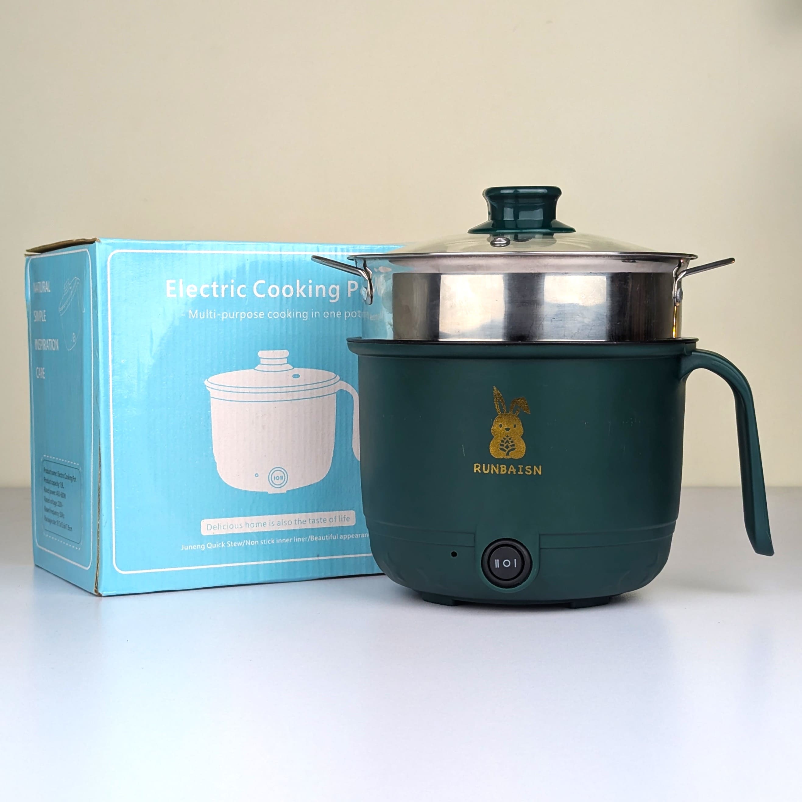 Multi Functional Electric Cooking Pot with Steamer 1.9L Capacity
