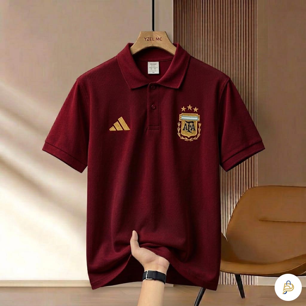 Premium Embroidery World Cup Polo Shirt 210 GSM China Cotton Fabric