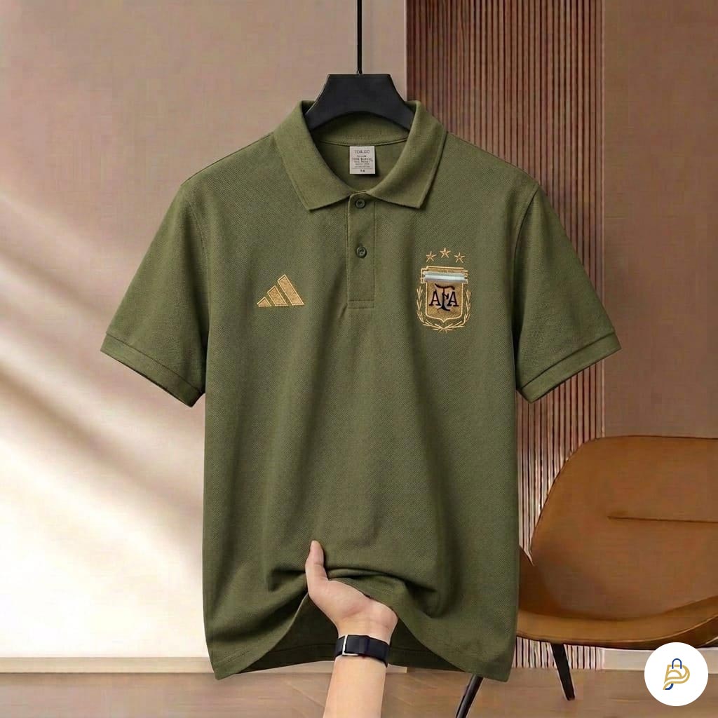 Premium Embroidery World Cup Polo Shirt 210 GSM China Cotton Fabric
