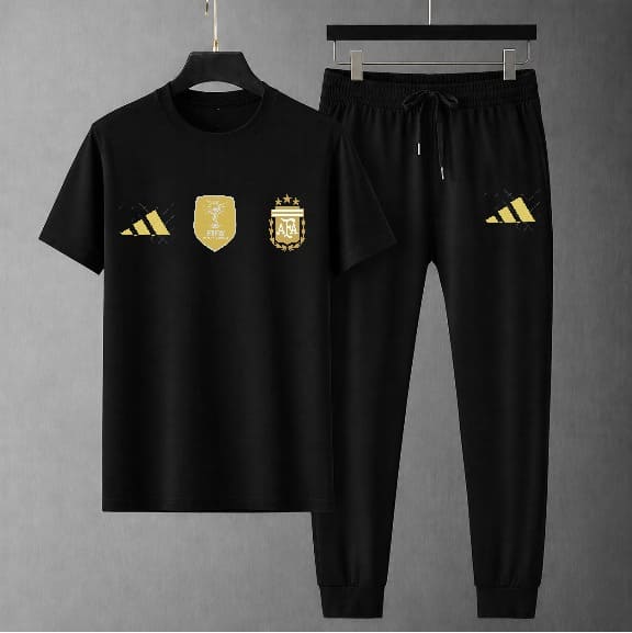 Premium World Cup Mash T-Shirt and Trouser Combo Set with Quality DTF Print
