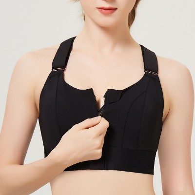 Front Zipper Shockproof Sports Bra for Women