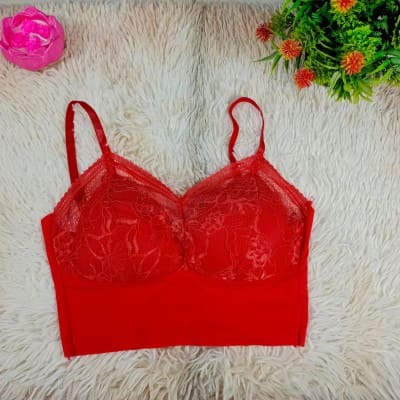 Premium Quality Floral Lace Bralette Crop Top for Women
