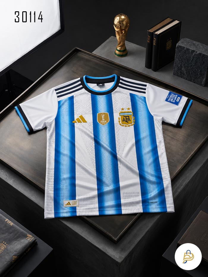 FIFA World Cup Argentina Embroidery China Mesh Fabrics Jersey