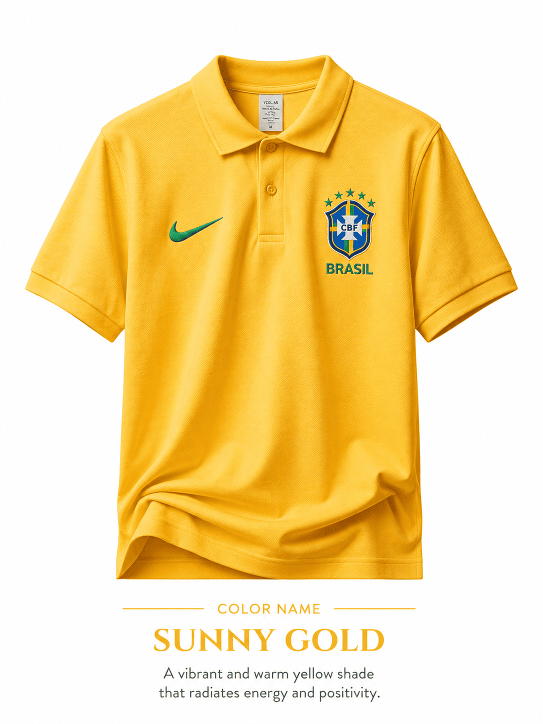 Brazil World Cup Premium Embroidery China Cotton Polo Shirt