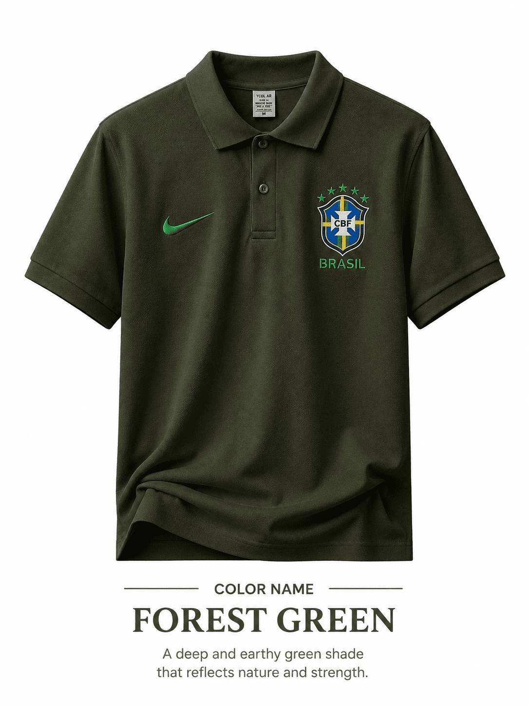 Brazil World Cup Premium Embroidery China Cotton Polo Shirt