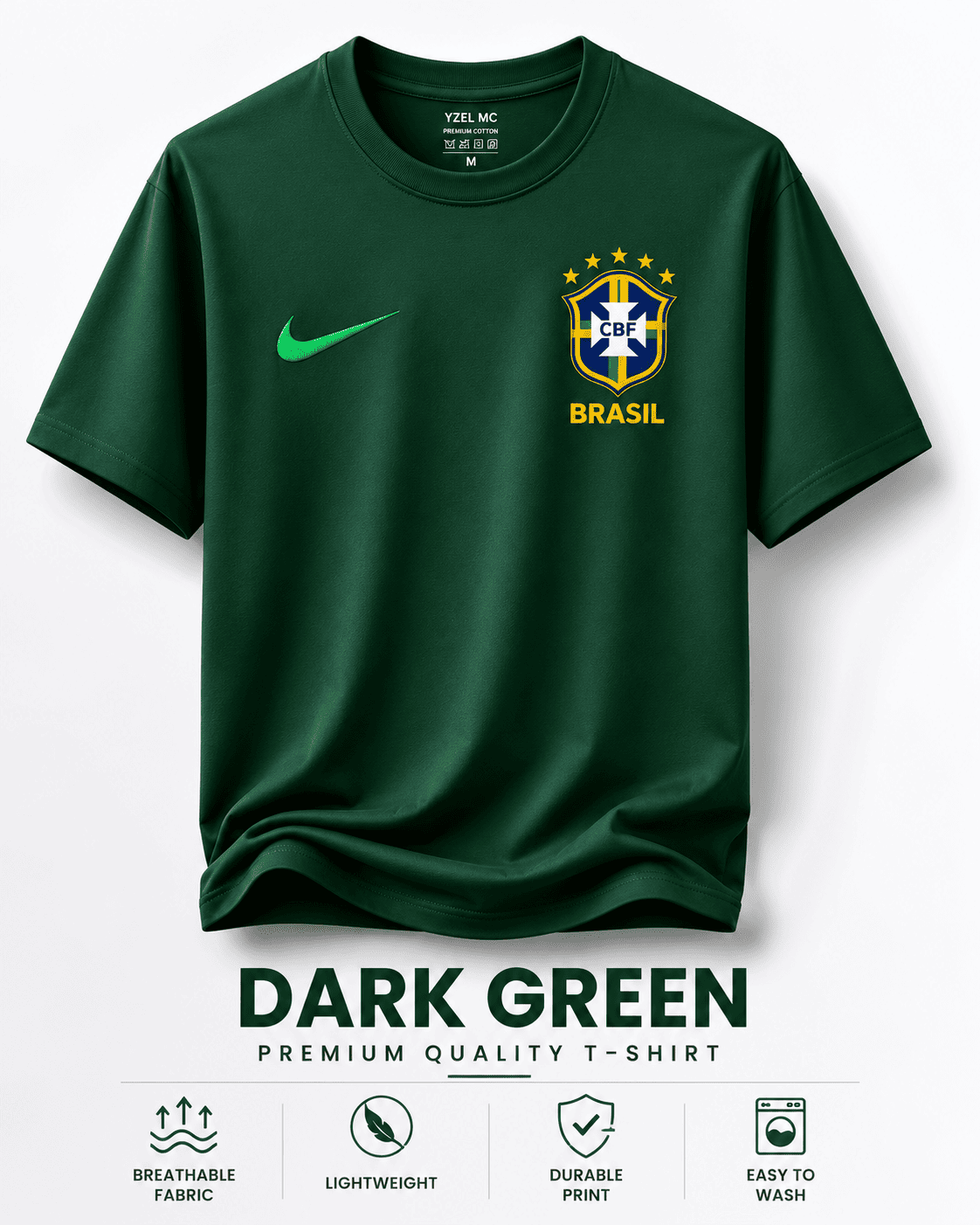 Brazil World Cup Premium 220 GSM Drop Shoulder T-Shirt