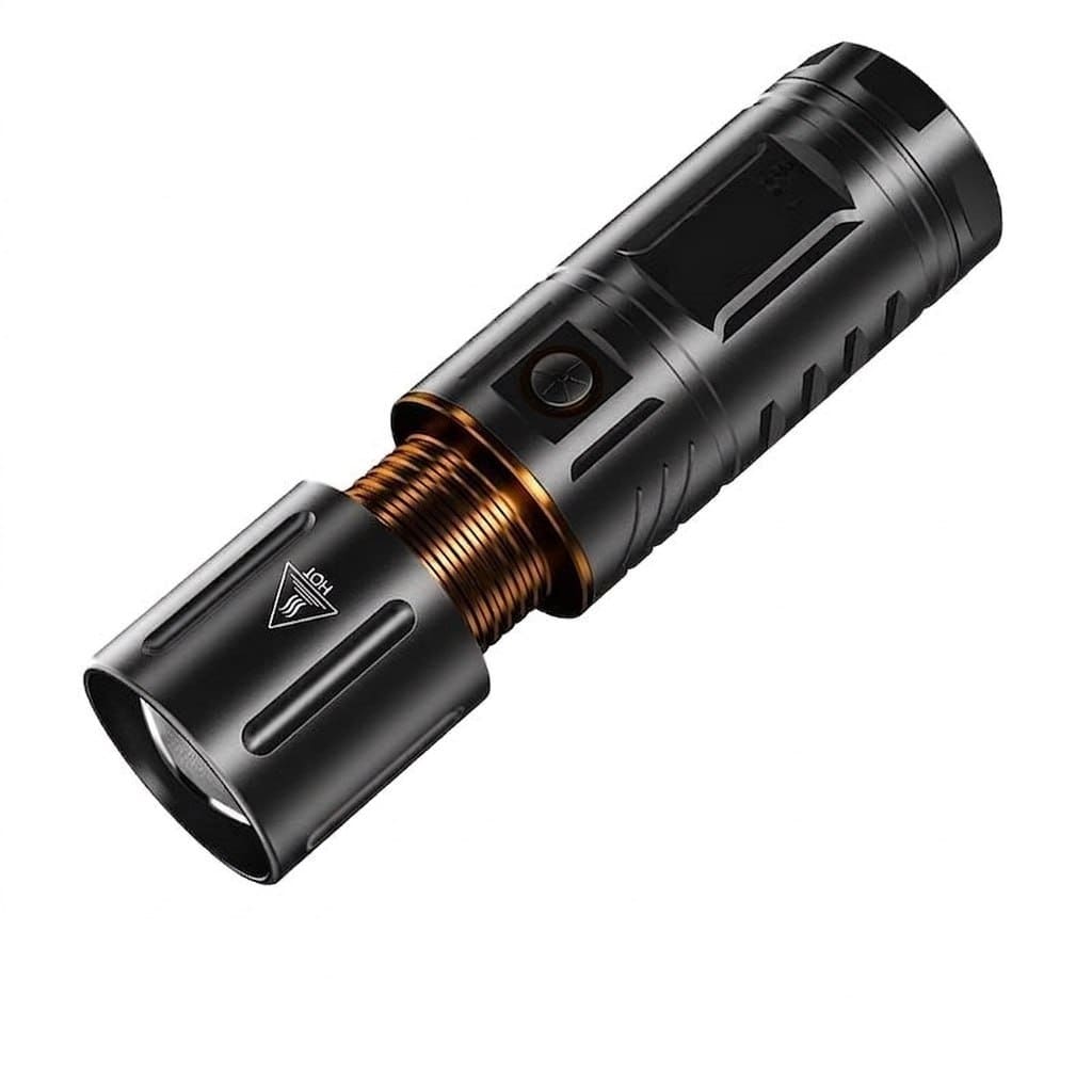 Rechargeable Metal LED Flashlight with 4500mAh Power Bank