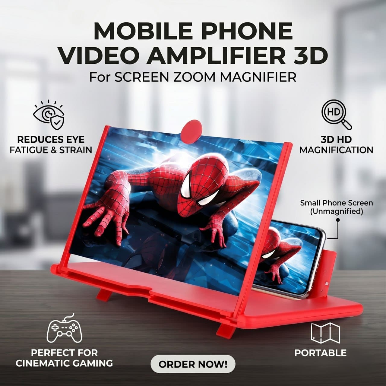 Premium 3D Mobile Screen Magnifier HD Video Amplifier