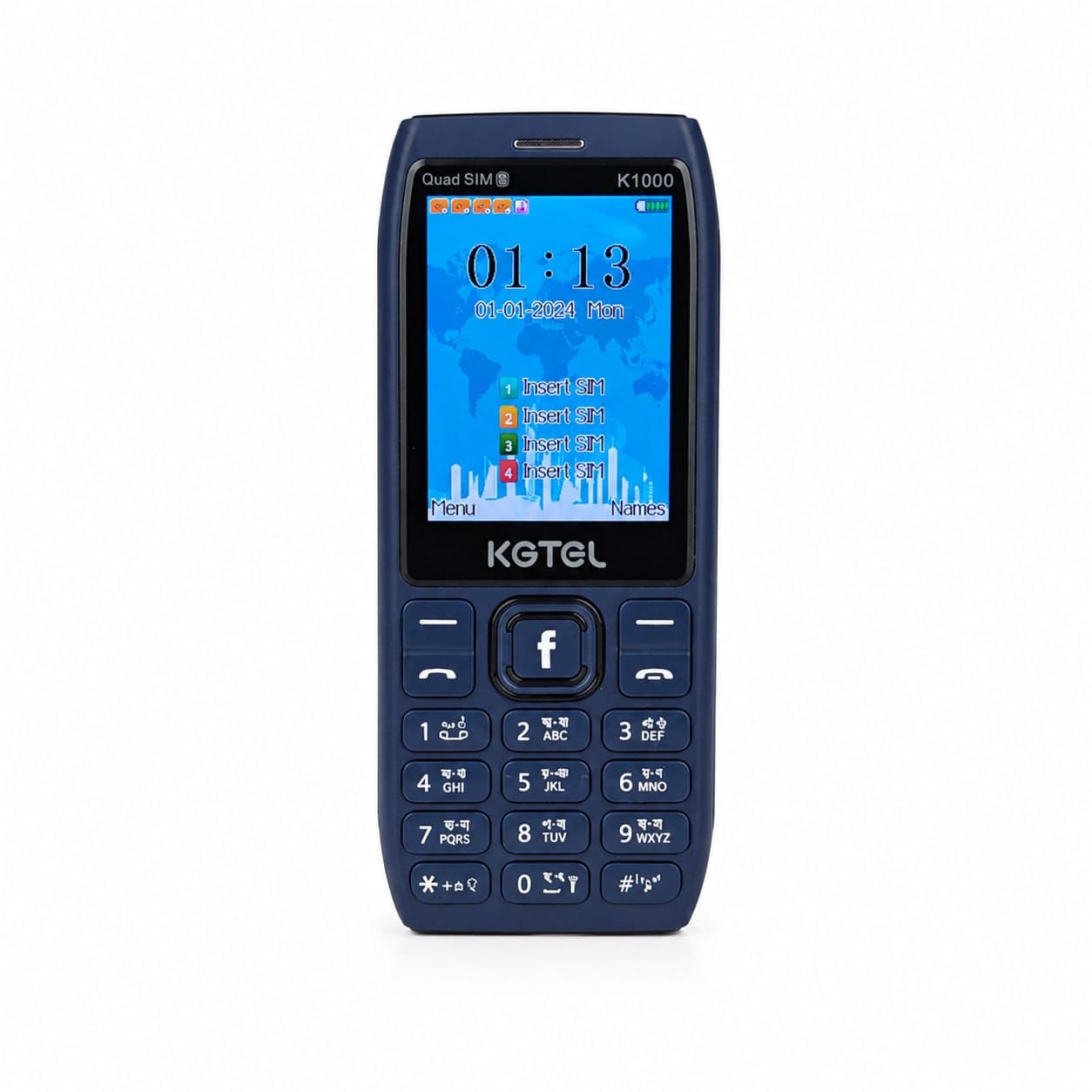 KGTEL K1000 4 SIM Feature Phone with 2500mAh Battery