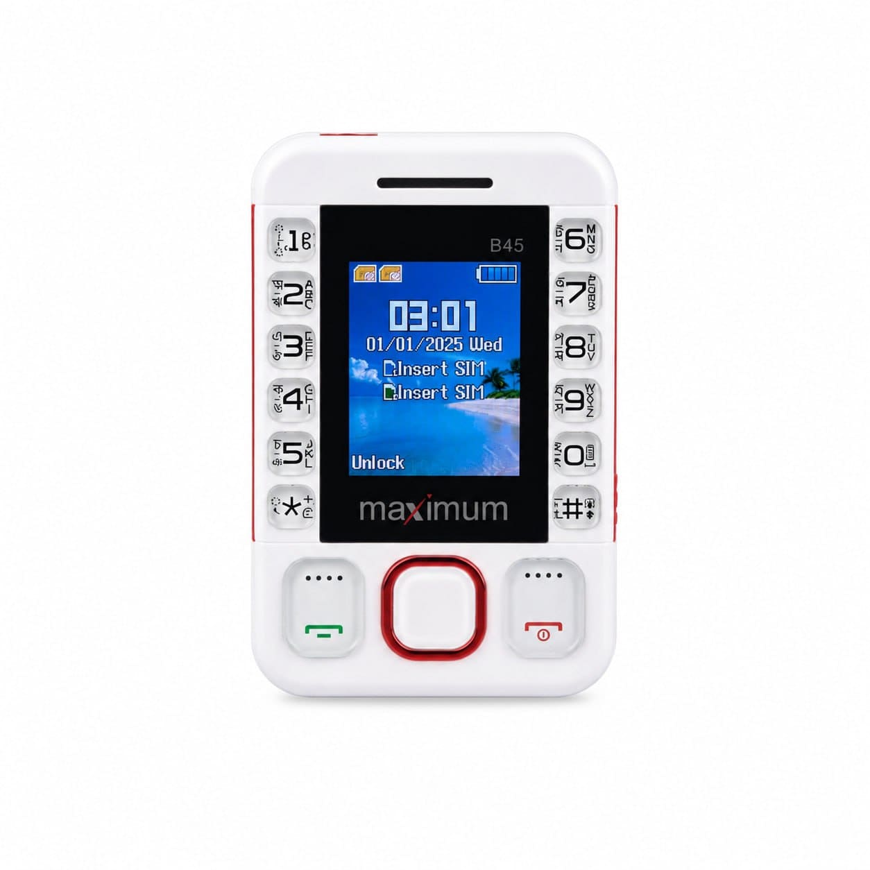 Maximum B45 Mini Card Phone Dual SIM Black