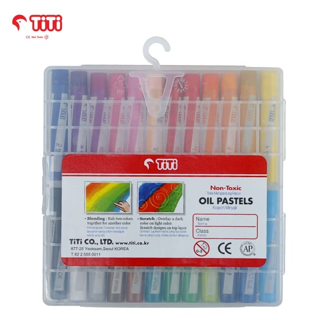 Joyko Titi Non Toxic Oil Pastel 24 Color Set for Kids