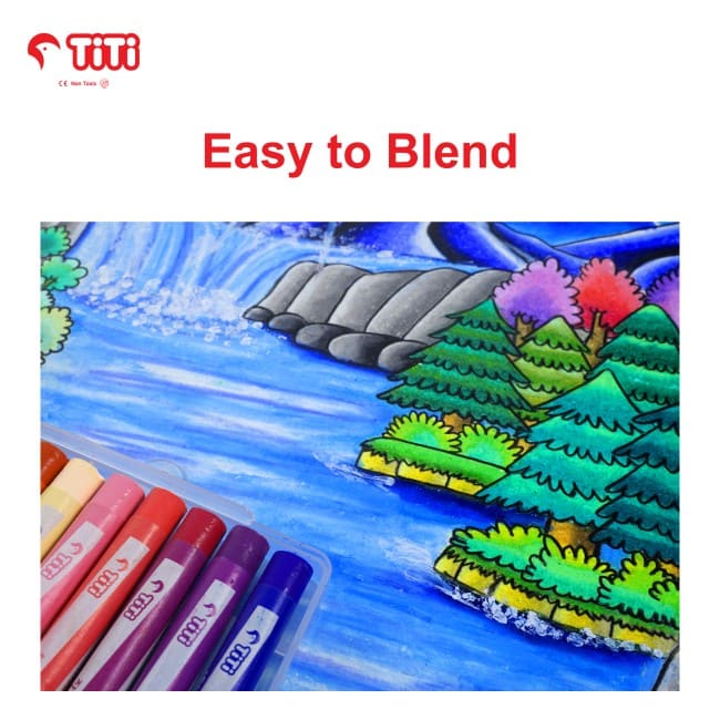 Joyko Titi Non Toxic Oil Pastel 24 Color Set for Kids