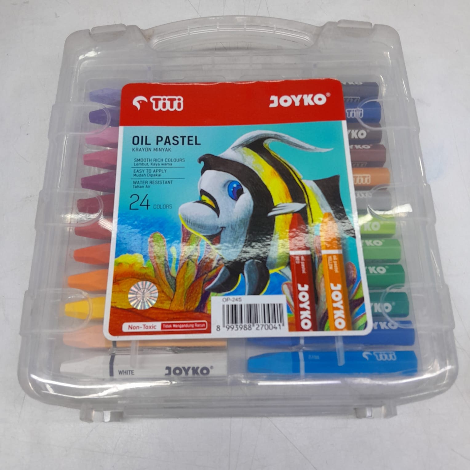 Joyko Titi Non Toxic Oil Pastel 24 Color Set for Kids
