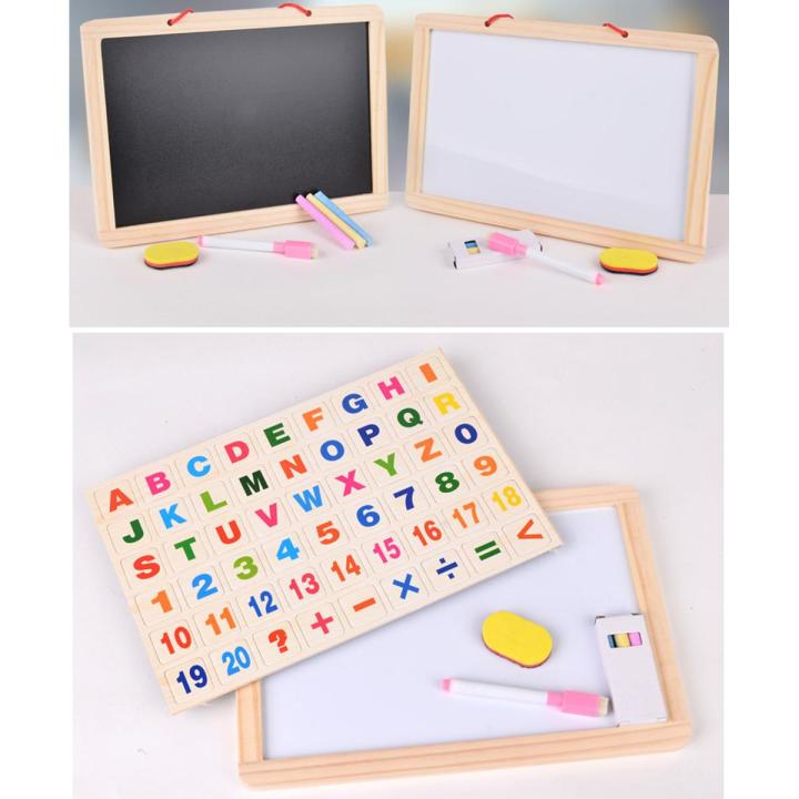 Double Sided Magnetic Wooden Writing Drawing Board