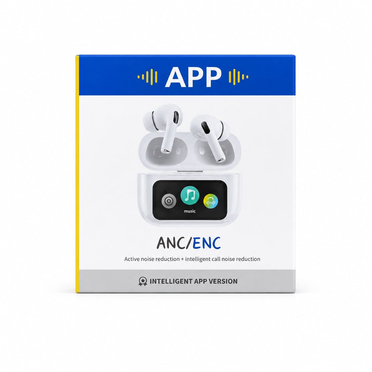 A9 Pro Smart Touch Screen ANC ENC Earbuds with App Control