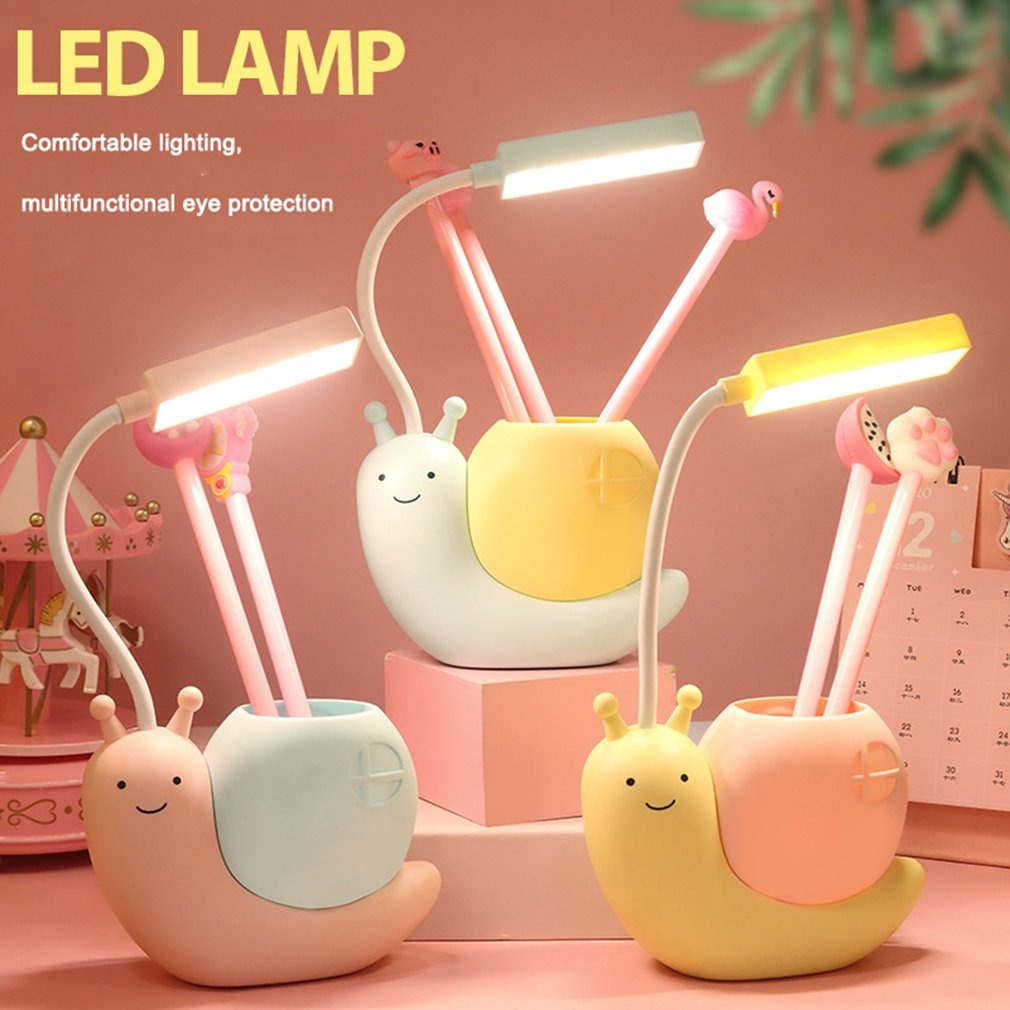 Rechargeable Snail LED Table Light with Pen Holder