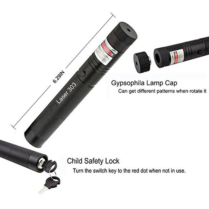 Rechargeable Green Laser Pointer Light with Star Cap